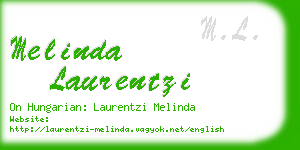 melinda laurentzi business card